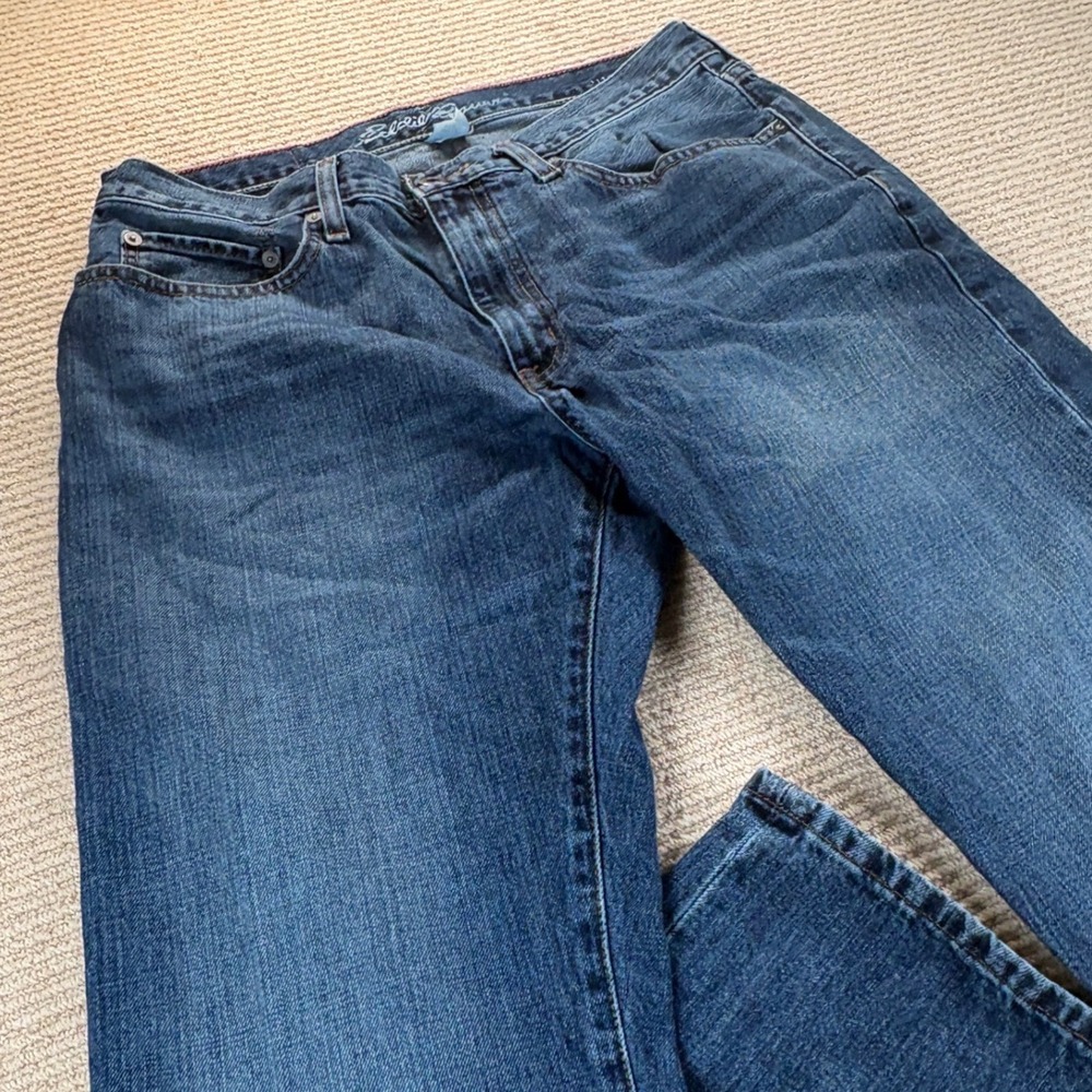 Eddie Bauer Jeans Mens 32x30 (Tag 34x32) Original Fit Straight Leg Blue Denim - Picture 11 of 11